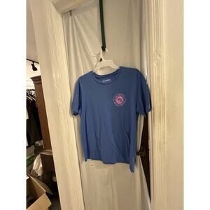 Chubbies Blue Pink Logo Tee Sz L Frat Boy